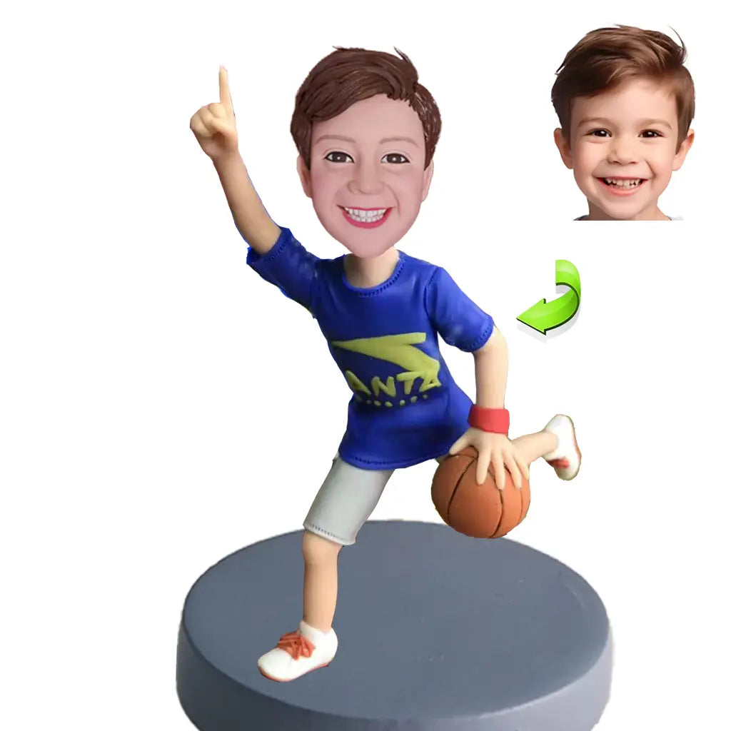 Kids custom bobblehead of kid 24, a fun and adorable personalized figurine for children