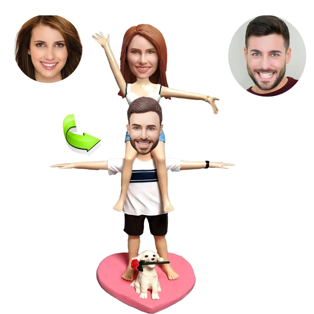 Custom pet bobblehead of pet 10, a personalized and charming gift capturing your beloved pet
