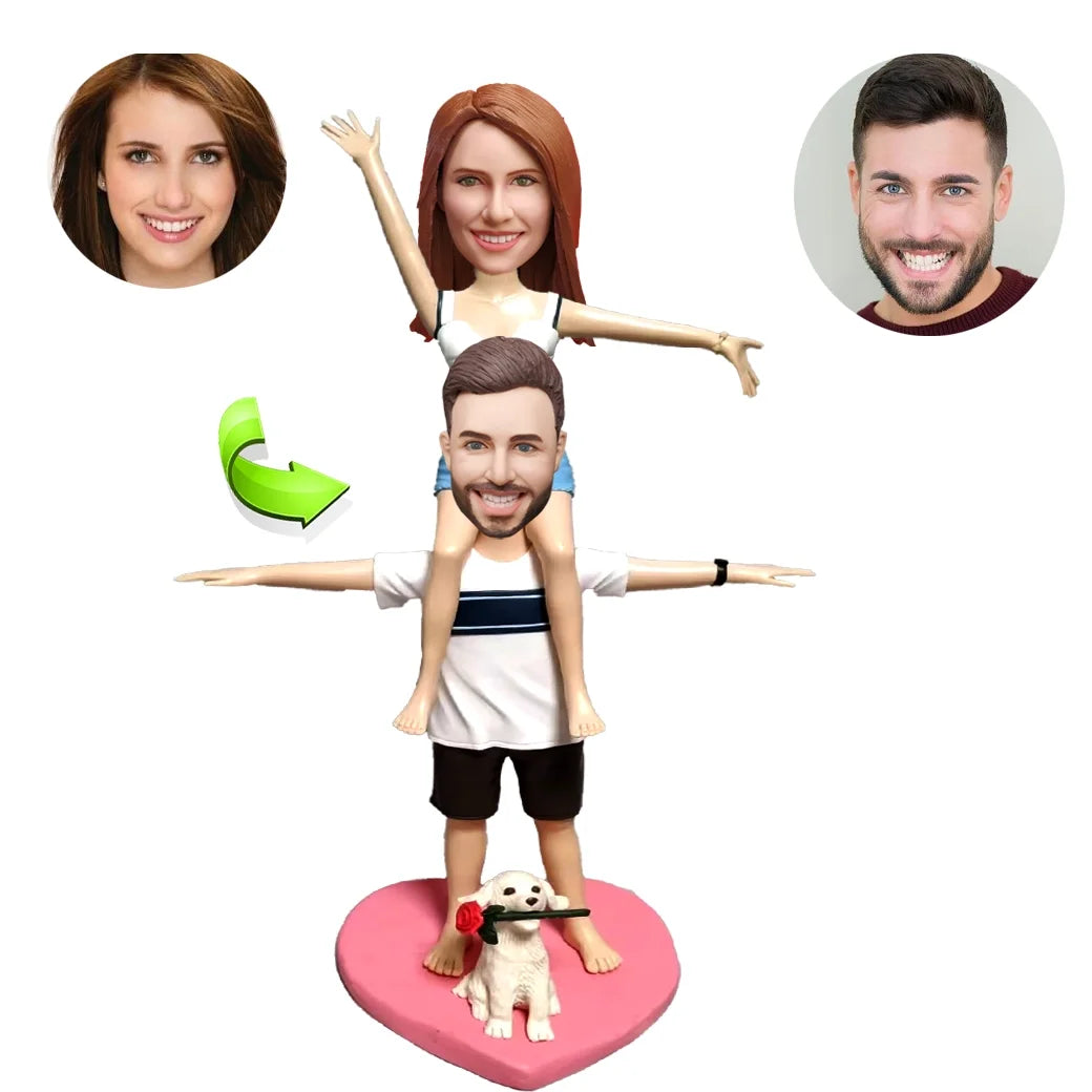 Custom pet bobblehead of pet 10, a personalized and charming gift capturing your beloved pet