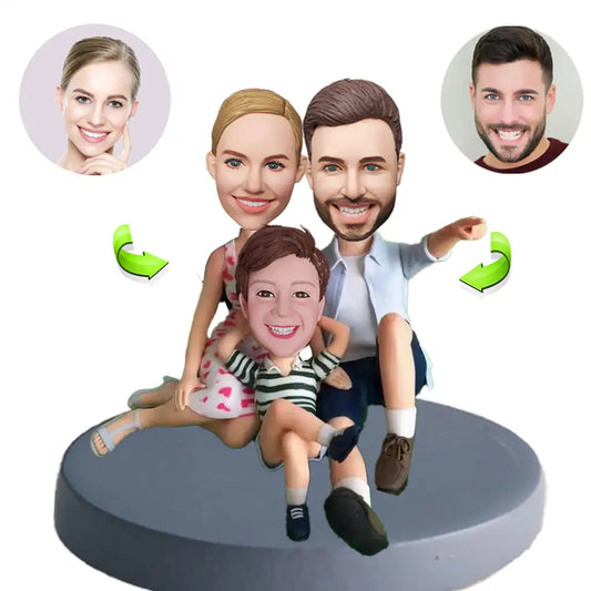 Custom family bobblehead dolls personalized anniversary gift handmade figurine