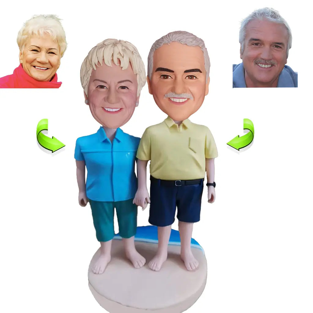 Parents Anniversary Bobblehead - Gift Dolls Set