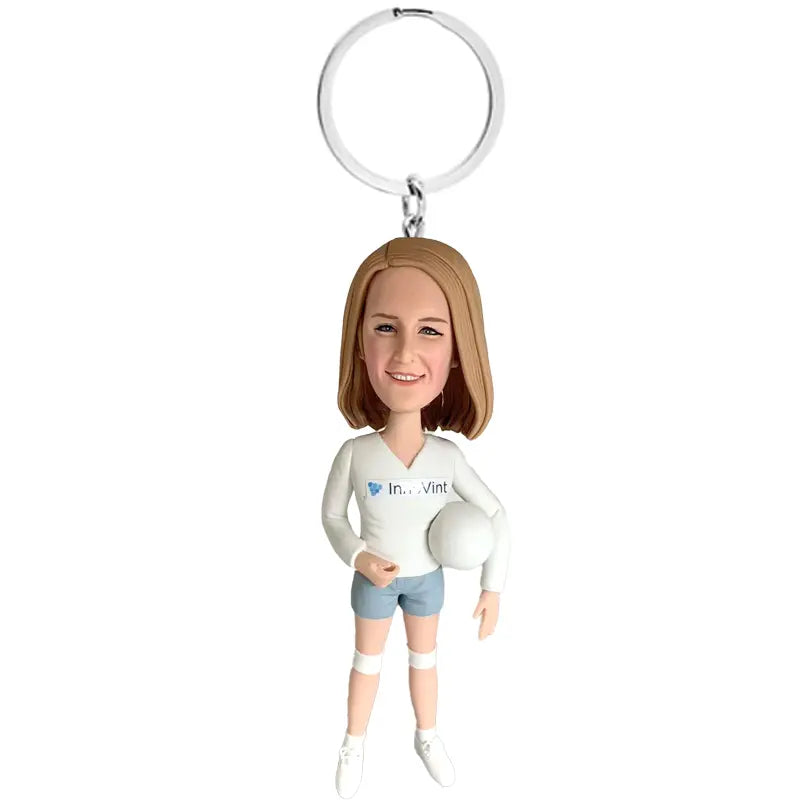 Custom bobblehead keychain of k6, a portable and fun personalized accessory