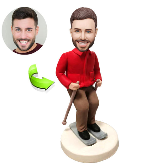 A Custom Bobblehead for A Male Skier