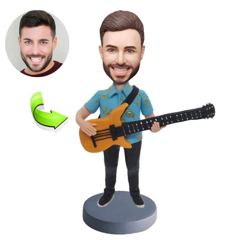 Cool Guitar Player Custom Bobblehead