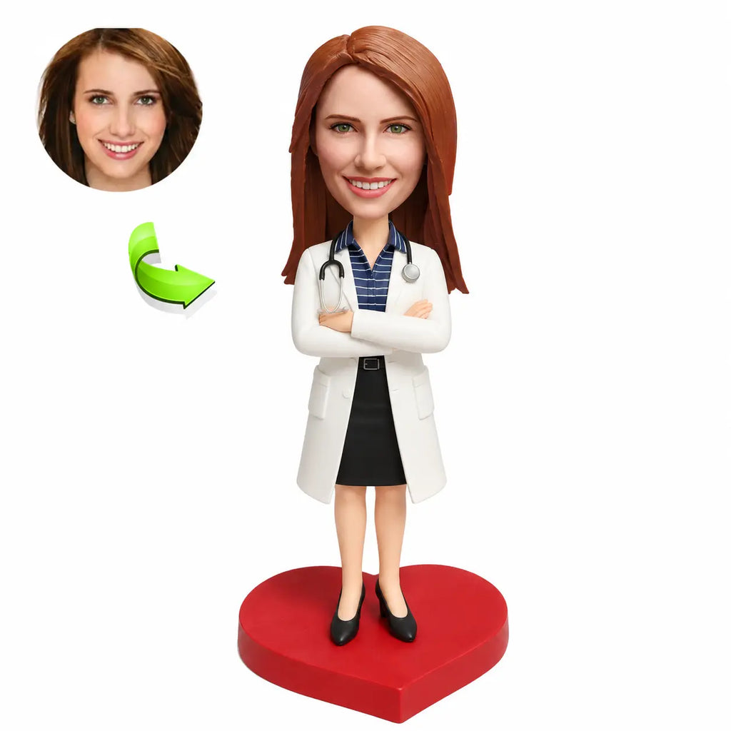 Female Doctor Bobblehead - Unique Medical Gift