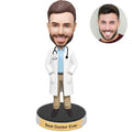 Custom family doctor bobblehead figurine made from photo, personalized thank you gift for GP
