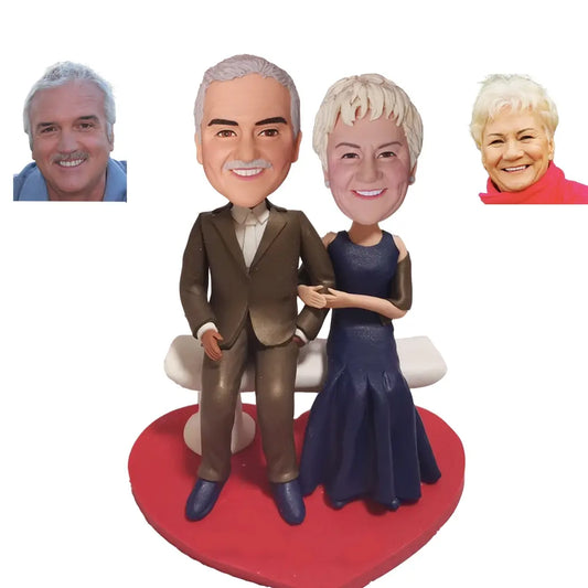 Custom Bobblehead Gift for Loving Parents 50th Anniversary