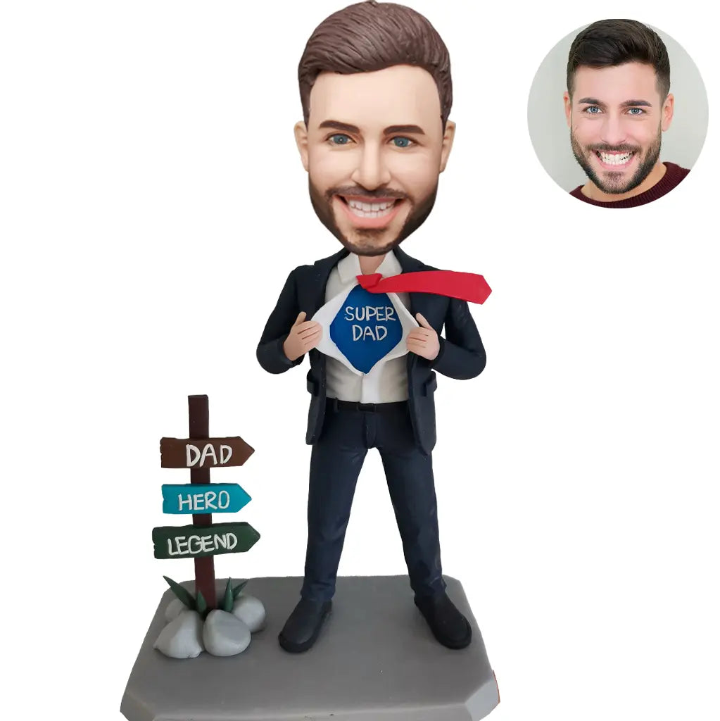 Super Dad custom bobblehead gift for Father’s Day