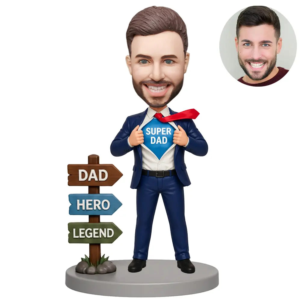 Super Dad custom bobblehead gift for Father’s Day