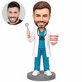 Custom Male Orthodontist Bobblehead from Photo with Braces Model