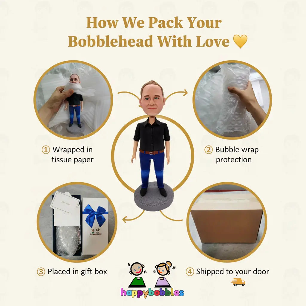 Custom Family Doctor Bobblehead – Thank You Gift for Doctor, Personalized GP Figurine from Photo