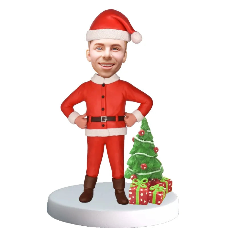 Christmas Man Bobblehead - Custom Holiday Gift Figurine Doll